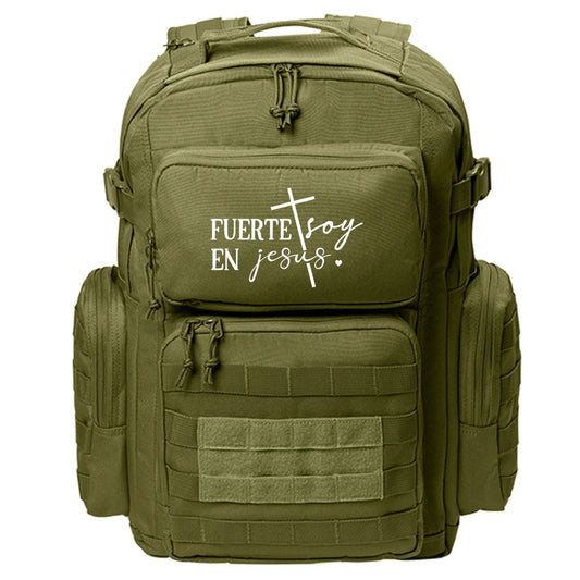 Fuerte Soy Spanish Christian Backpack - ClaimedbyGodDesigns