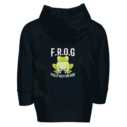 Fully Rely On Him Christian Toddler Zip Fleece Hooded Sweatshirt - ClaimedbyGodDesigns