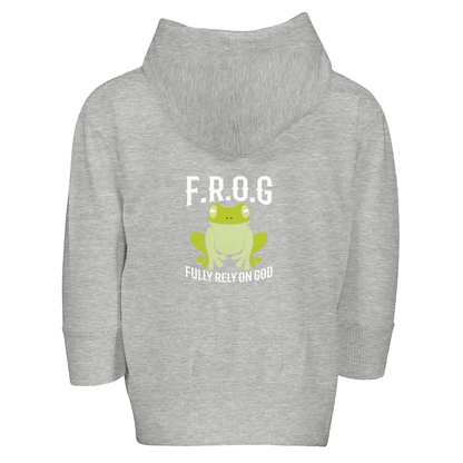 Fully Rely On Him Christian Toddler Zip Fleece Hooded Sweatshirt - ClaimedbyGodDesigns