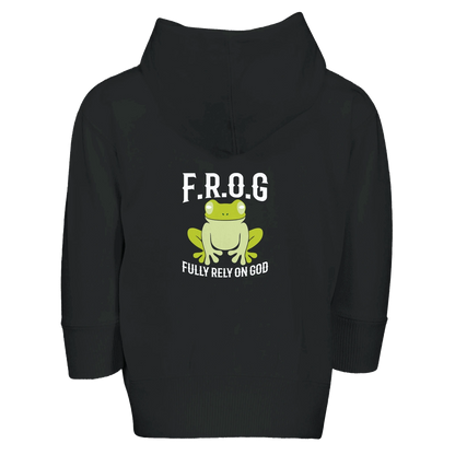 Fully Rely On Him Christian Toddler Zip Fleece Hooded Sweatshirt - ClaimedbyGodDesigns