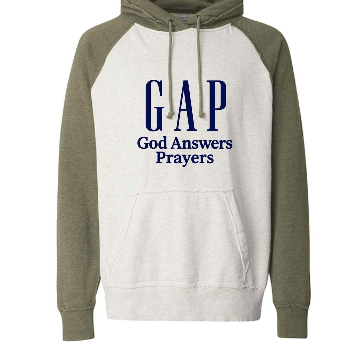GAP He Answers Prayers Unisex Christian Vintage Heather Pullover Hooded Sweatshirt - ClaimedbyGodDesigns