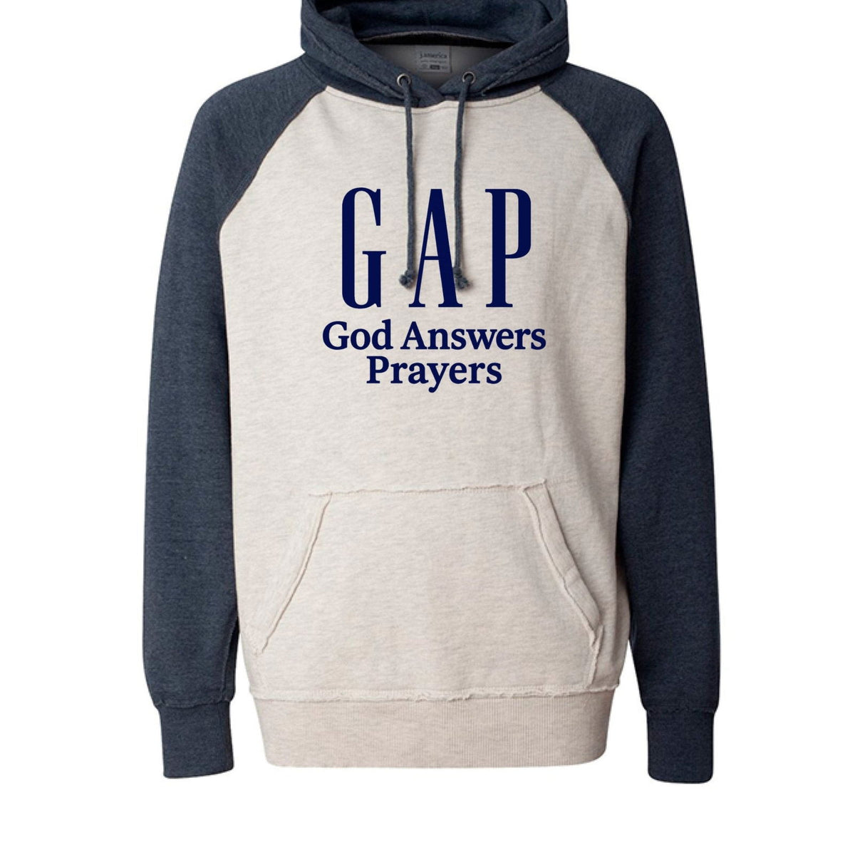 GAP He Answers Prayers Unisex Christian Vintage Heather Pullover Hooded Sweatshirt - ClaimedbyGodDesigns