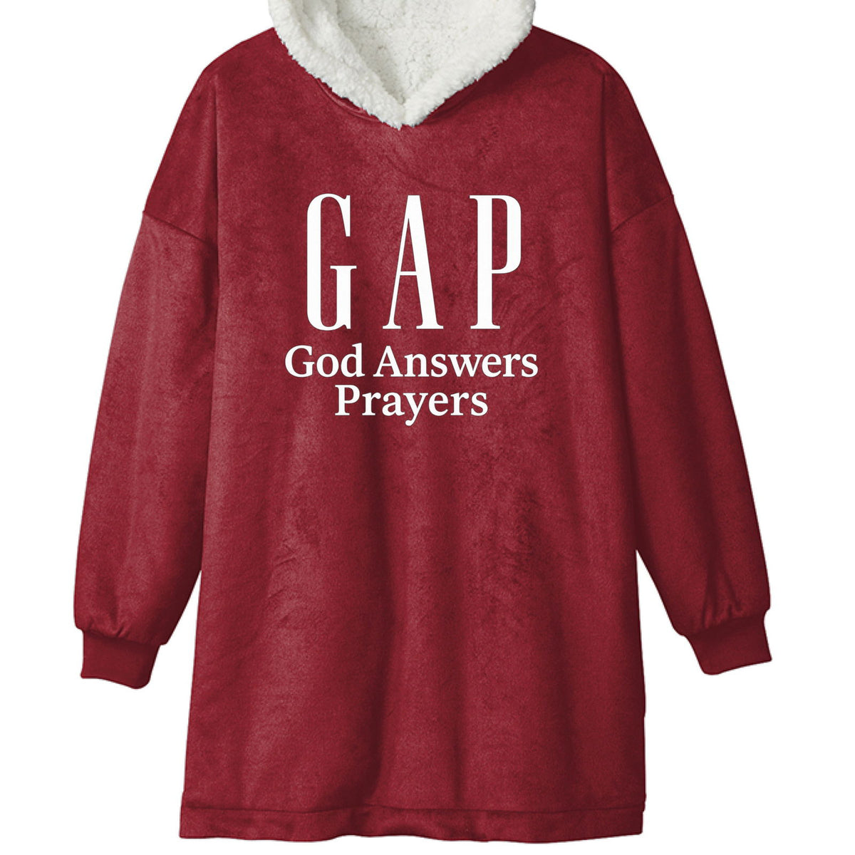 GAP He Answers Prayers Unisex Premium Wearable Blanket - ClaimedbyGodDesigns