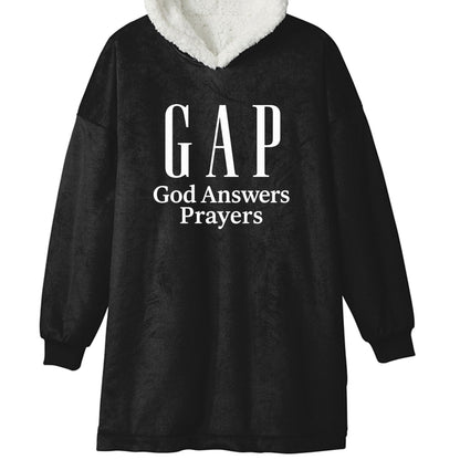 GAP He Answers Prayers Unisex Premium Wearable Blanket - ClaimedbyGodDesigns