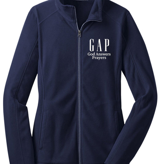 GAP He Answers Prayers Women's Christian Microfleece Jacket - ClaimedbyGodDesigns