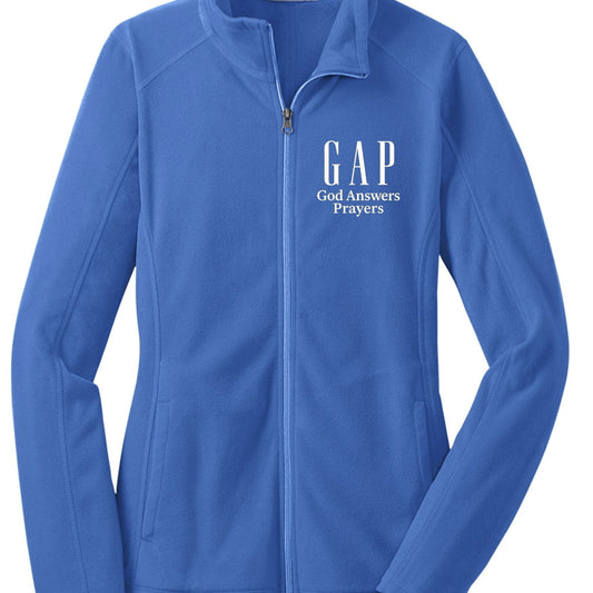 GAP He Answers Prayers Women's Christian Microfleece Jacket - ClaimedbyGodDesigns