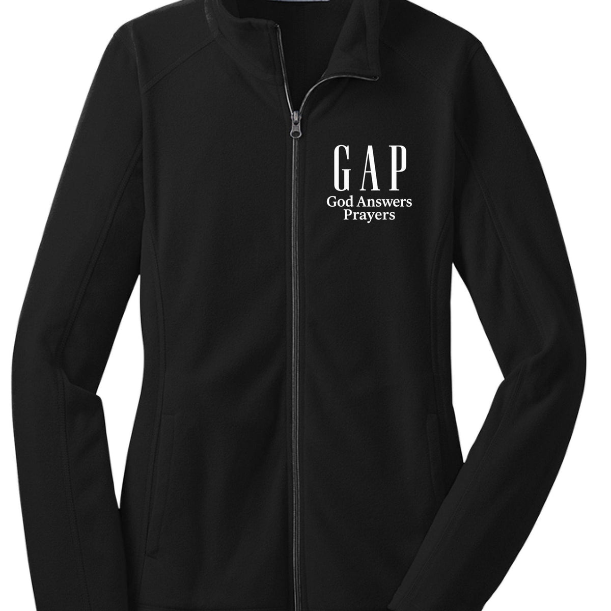 GAP He Answers Prayers Women's Christian Microfleece Jacket - ClaimedbyGodDesigns