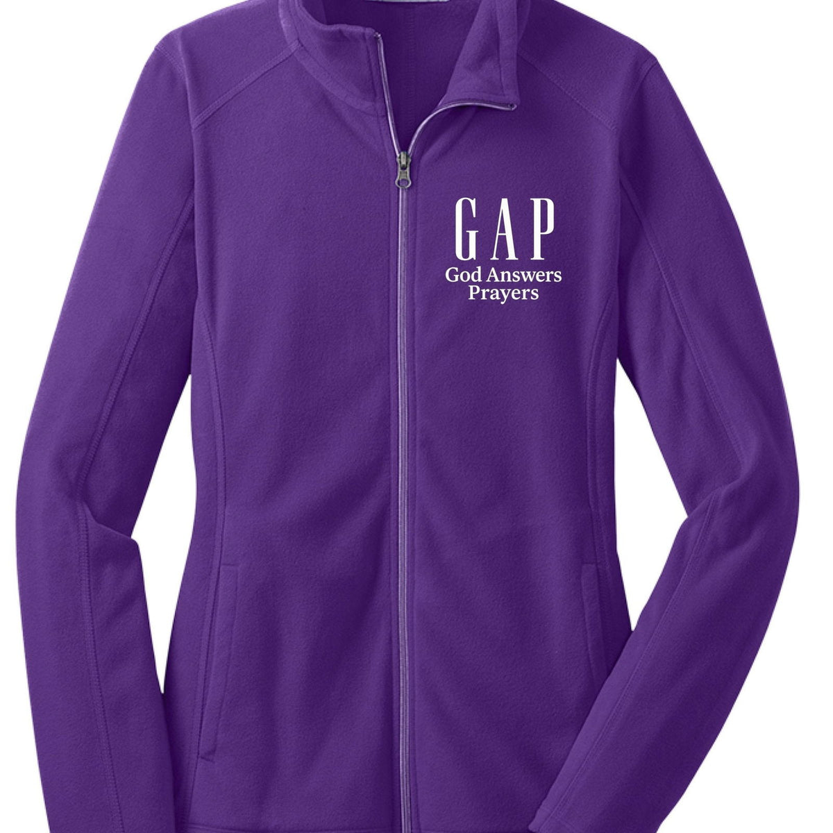 GAP He Answers Prayers Women's Christian Microfleece Jacket - ClaimedbyGodDesigns