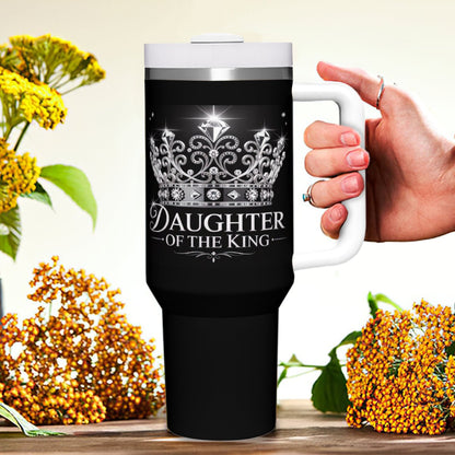 Daughter Of The King Royal Christian Stainless Steel Tumbler 40oz - ClaimedbyGodDesigns