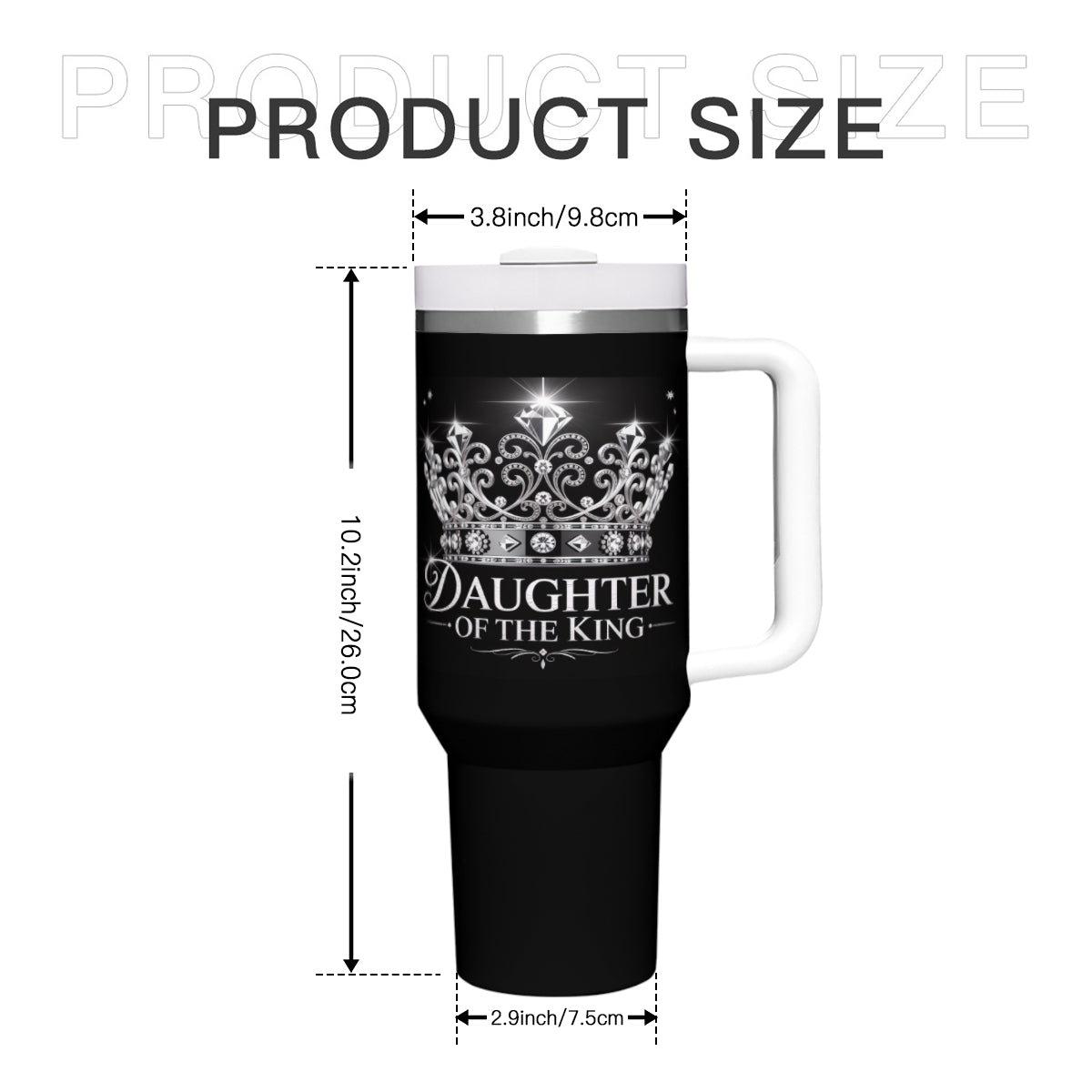 Daughter Of The King Royal Christian Stainless Steel Tumbler 40oz - ClaimedbyGodDesigns