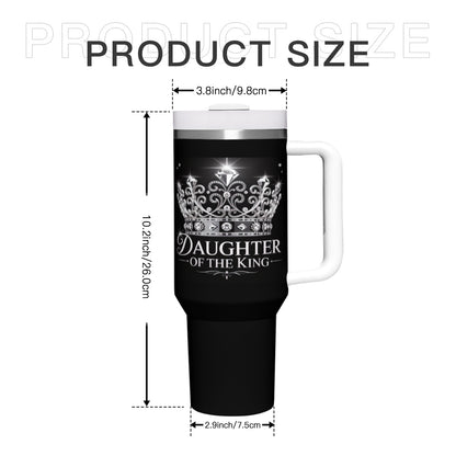 Daughter Of The King Royal Christian Stainless Steel Tumbler 40oz - ClaimedbyGodDesigns