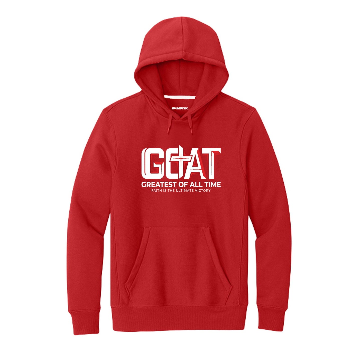 G.O.A.T Faith Is The Ultimate Victory Unisex Christian Pullover Hooded Sweatshirt - ClaimedbyGodDesigns