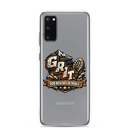 GRIT God Rescues In Trials Christian Clear Phonecase for Samsung® - ClaimedbyGodDesigns