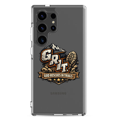 GRIT God Rescues In Trials Christian Clear Phonecase for Samsung® - ClaimedbyGodDesigns