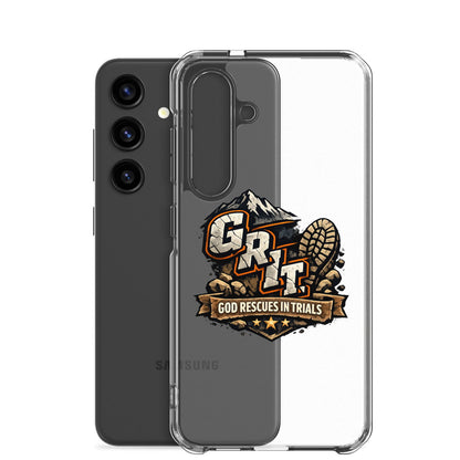 GRIT God Rescues In Trials Christian Clear Phonecase for Samsung® - ClaimedbyGodDesigns