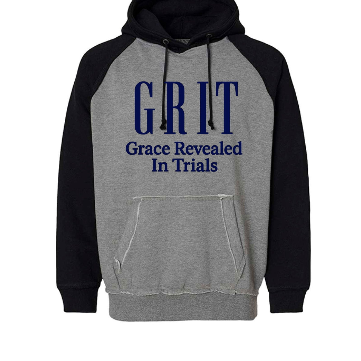 GRIT Grace Revealed In Trials Unisex Christian Vintage Heather Pullover Hooded Sweatshirt - ClaimedbyGodDesigns
