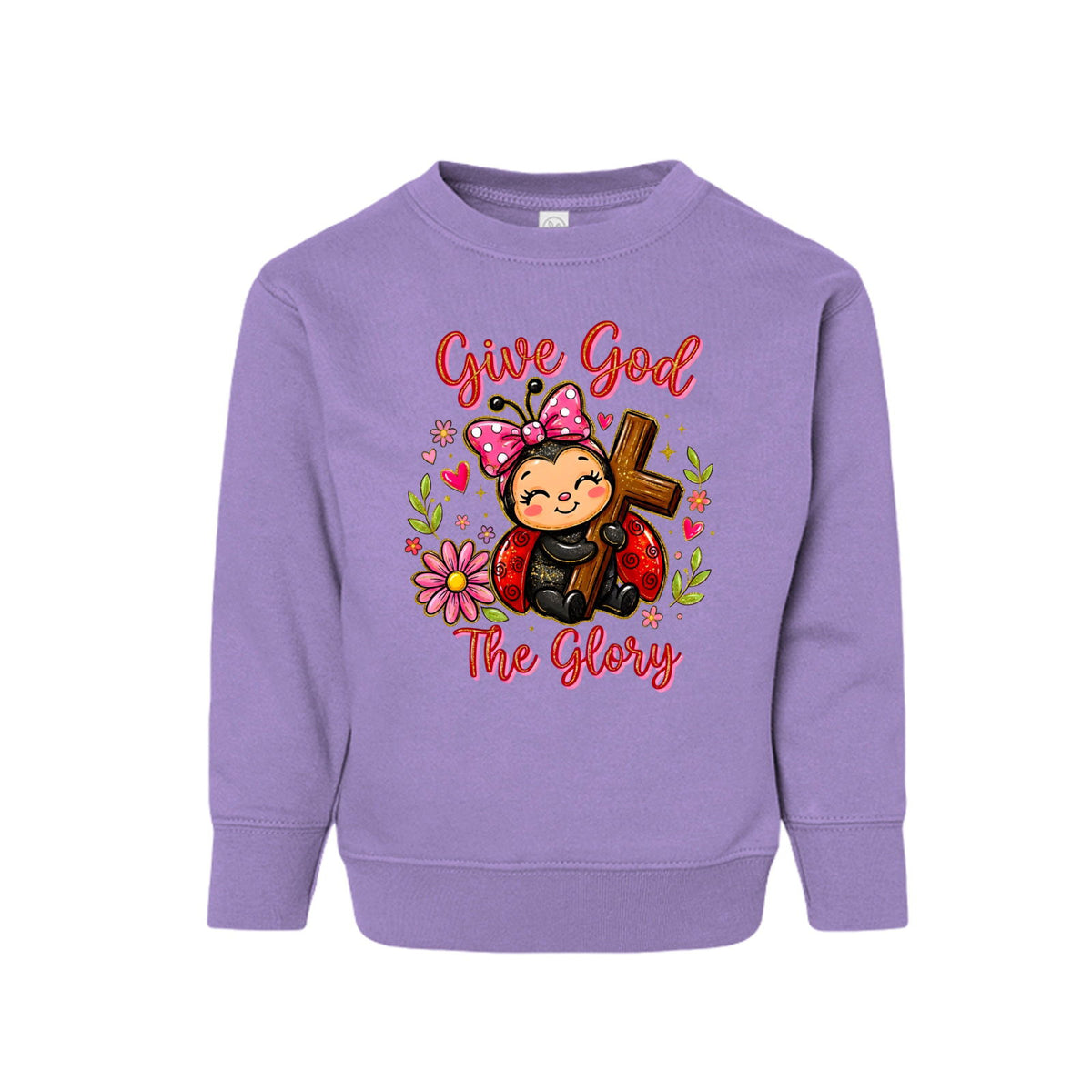Give God The Glory Toddler Christian Fleece Sweatshirt - ClaimedbyGodDesigns