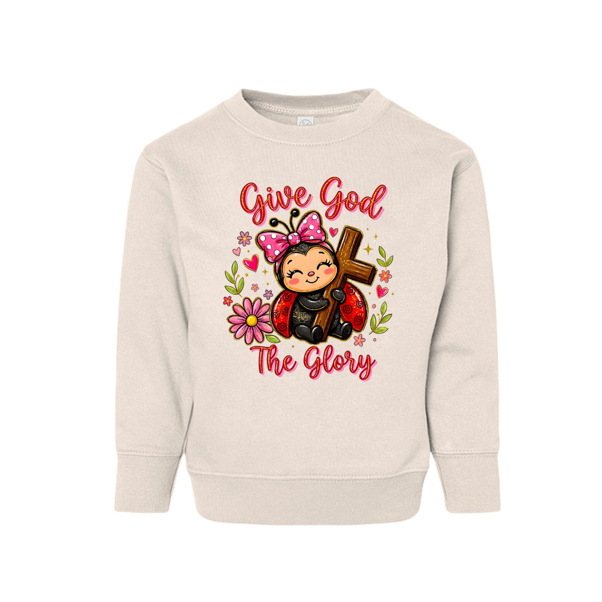 Give God The Glory Toddler Christian Fleece Sweatshirt - ClaimedbyGodDesigns