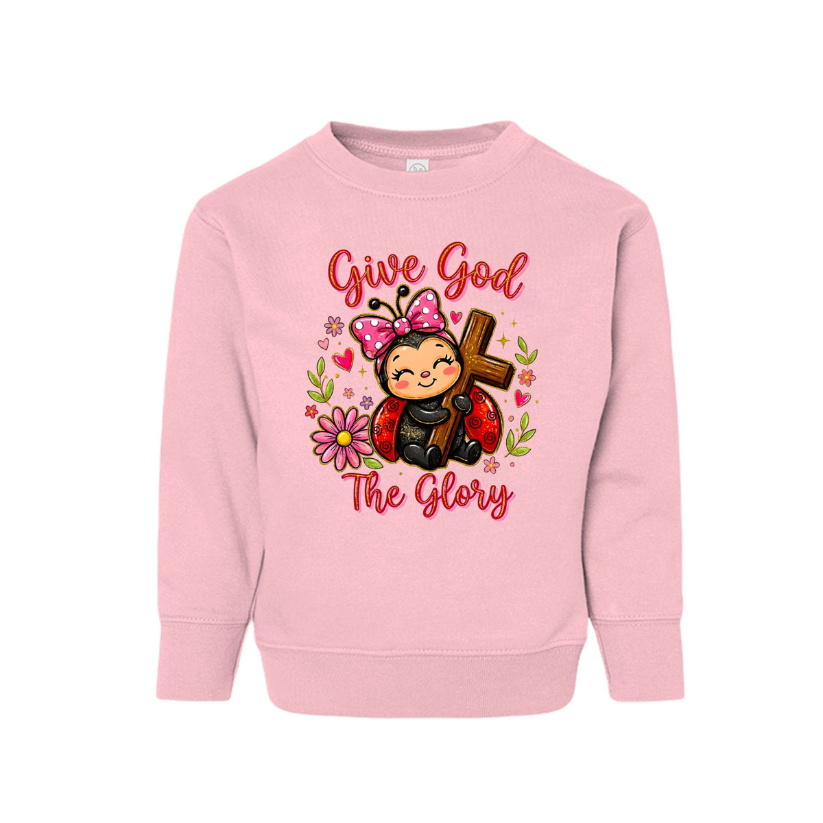 Give God The Glory Toddler Christian Fleece Sweatshirt - ClaimedbyGodDesigns