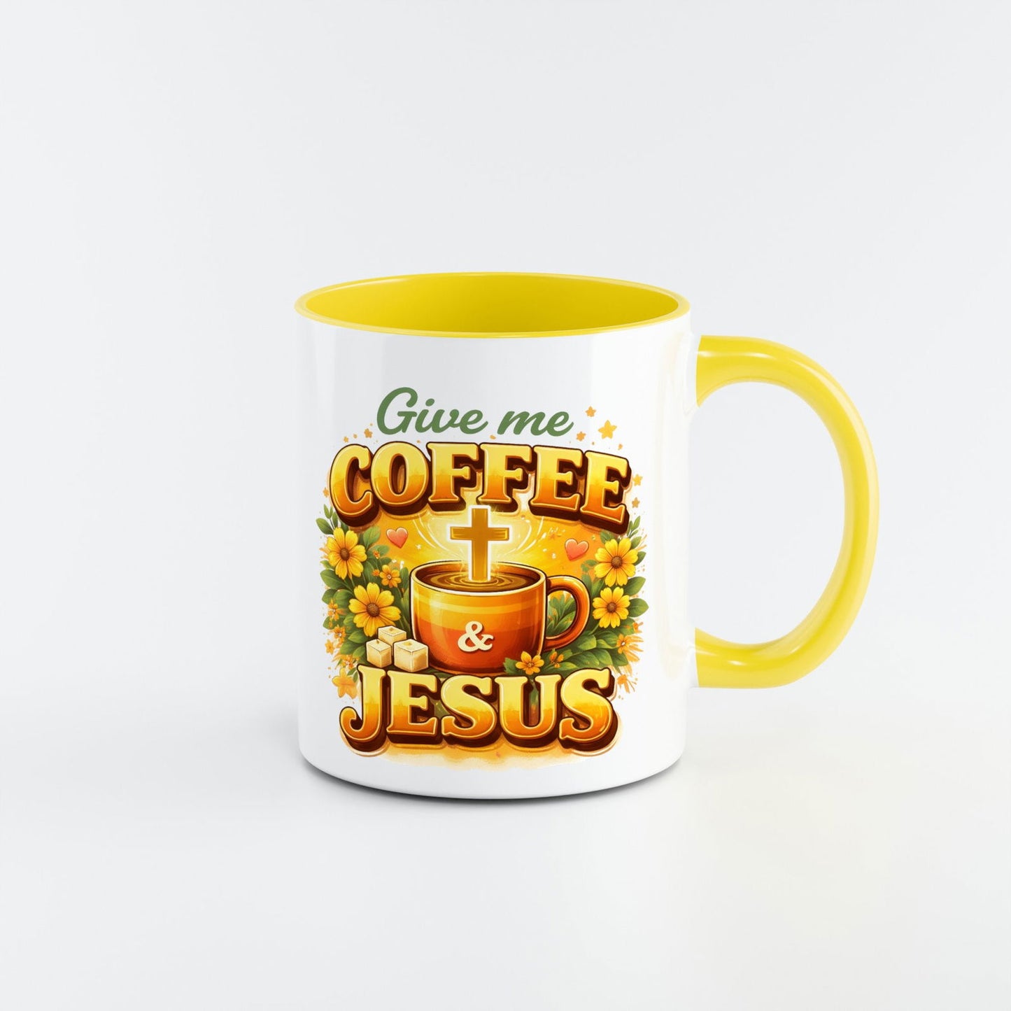 Give Me Coffee And Jesus Hello Sunshine Christian Gift Set - ClaimedbyGodDesigns