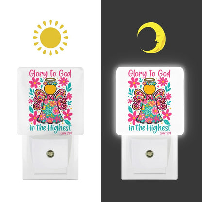 Glory In The Highest Christian Night Light  For Kids - ClaimedbyGodDesigns