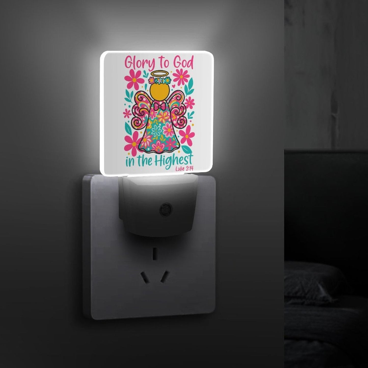 Glory In The Highest Christian Night Light  For Kids - ClaimedbyGodDesigns