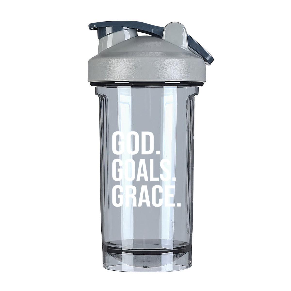 Goals Grace Christian Fitness Protein Shake Bottle - ClaimedbyGodDesigns