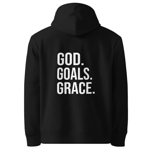 Goals Grace Christian Unisex  organic hooded Sweatshirt - ClaimedbyGodDesigns