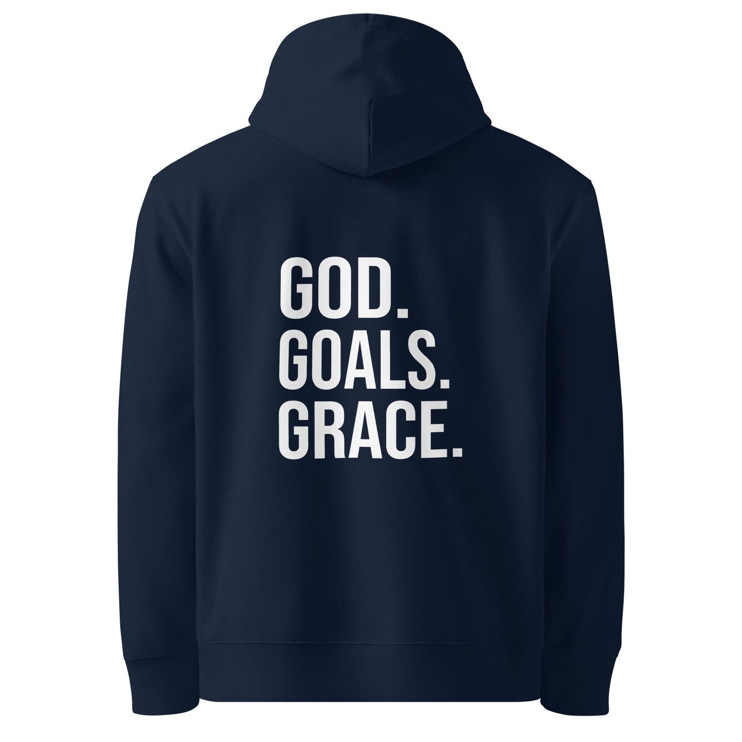Goals Grace Christian Unisex  organic hooded Sweatshirt - ClaimedbyGodDesigns
