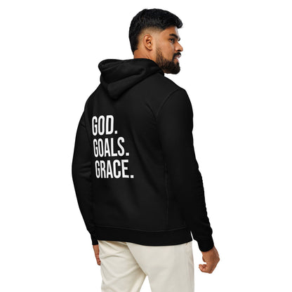 Goals Grace Christian Unisex  organic hooded Sweatshirt - ClaimedbyGodDesigns