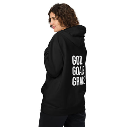 Goals Grace Christian Unisex  organic hooded Sweatshirt - ClaimedbyGodDesigns