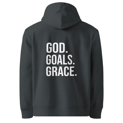 Goals Grace Christian Unisex  organic hooded Sweatshirt - ClaimedbyGodDesigns