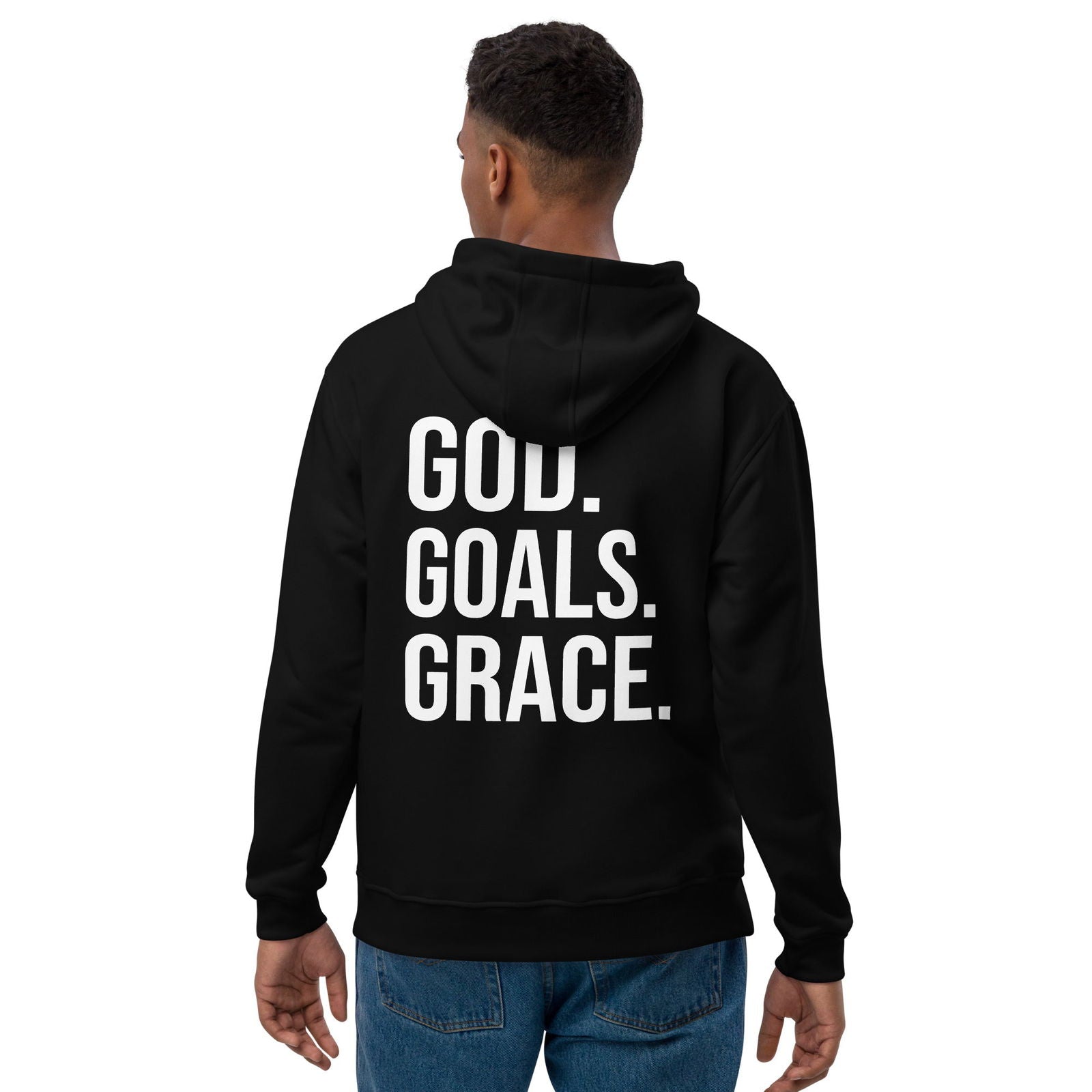 Goals Grace Unisex Christian Eco-Friendly Hooded Sweatshirt - ClaimedbyGodDesigns