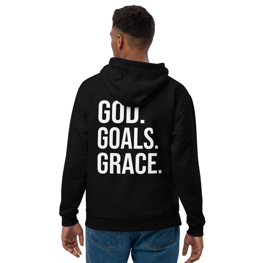 Goals Grace Unisex Christian Eco-Friendly Hooded Sweatshirt - ClaimedbyGodDesigns