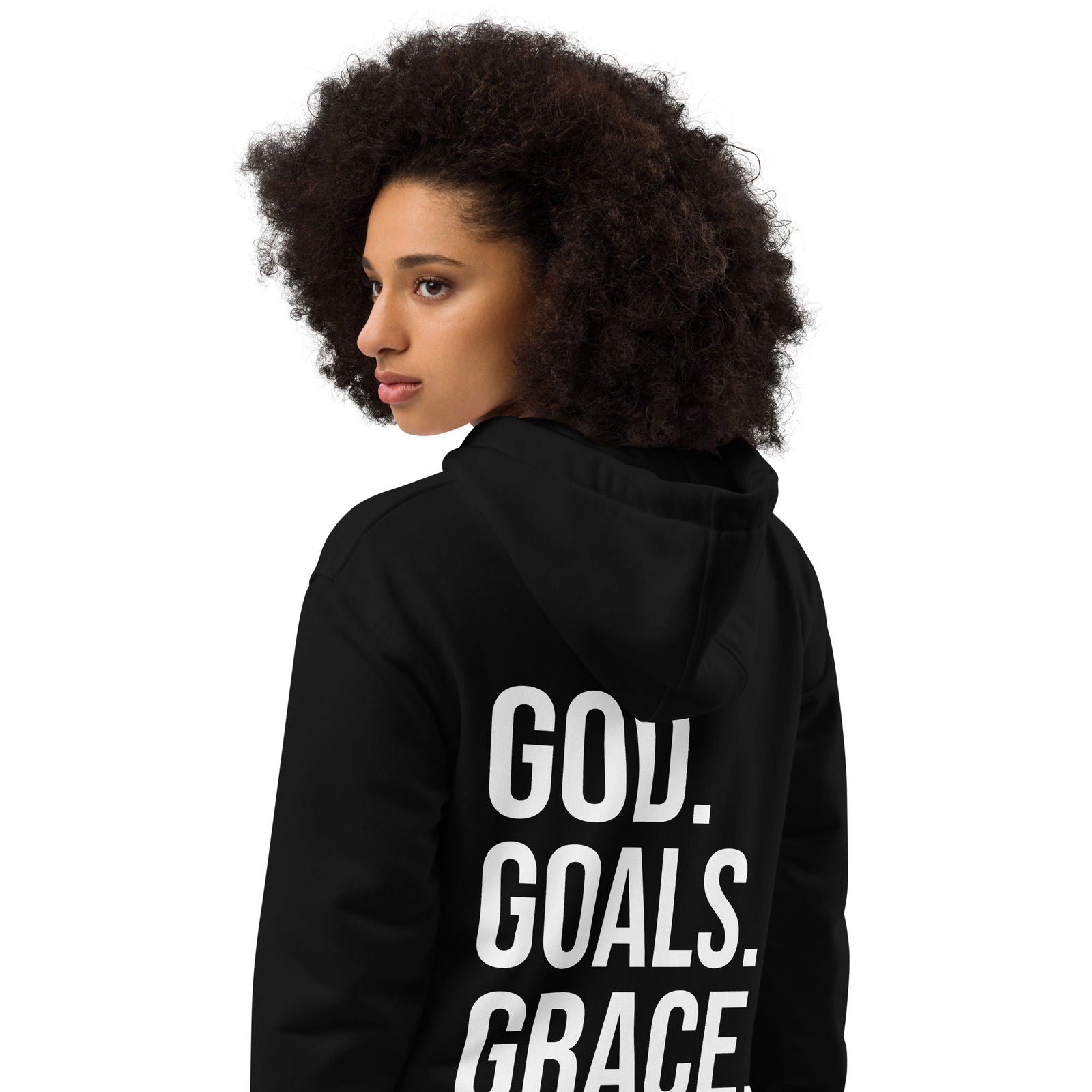 Goals Grace Unisex Christian Eco-Friendly Hooded Sweatshirt - ClaimedbyGodDesigns