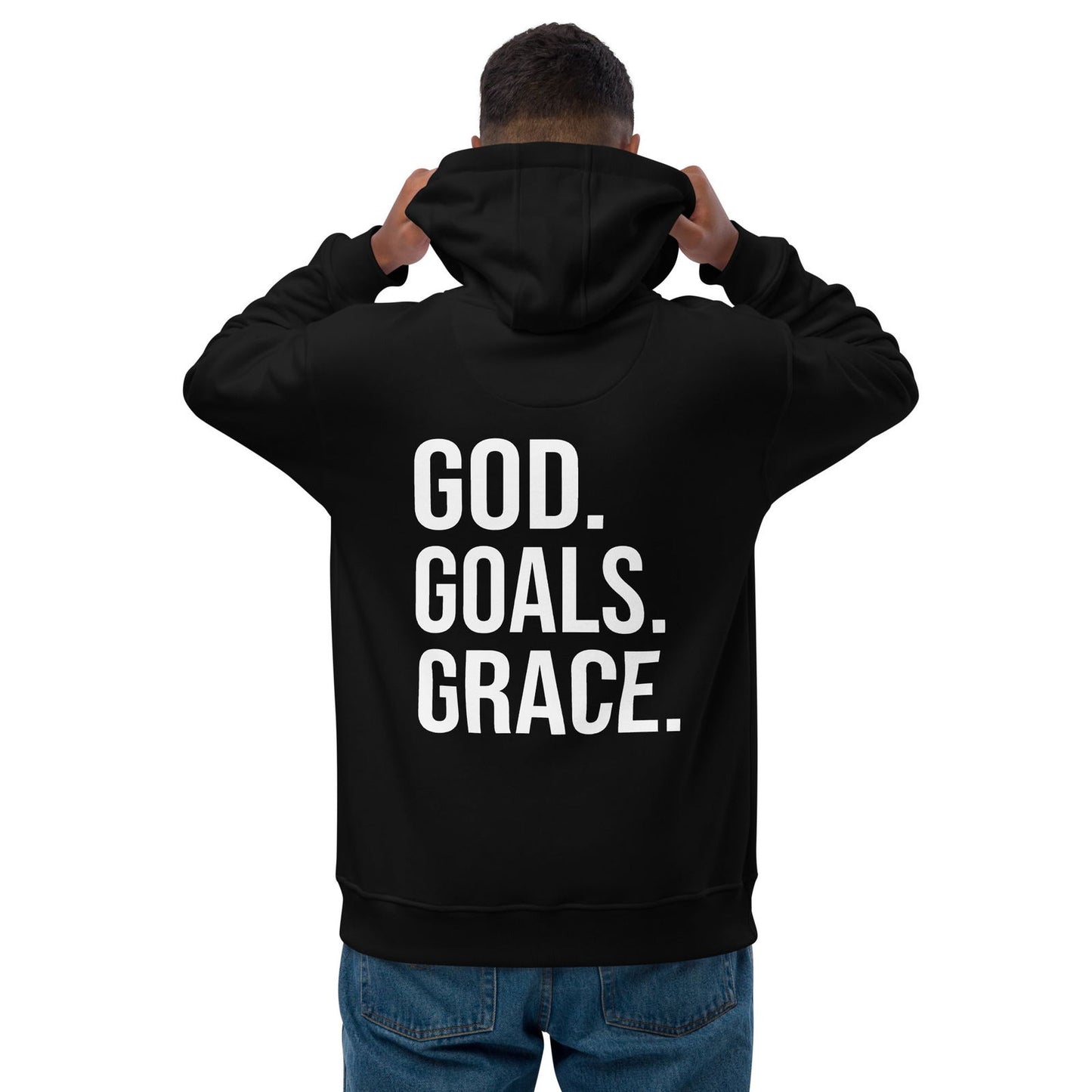 Goals Grace Unisex Christian Eco-Friendly Hooded Sweatshirt - ClaimedbyGodDesigns