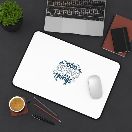 God Above All Things Christian Computer Keyboard Mouse Desk Mat - ClaimedbyGodDesigns