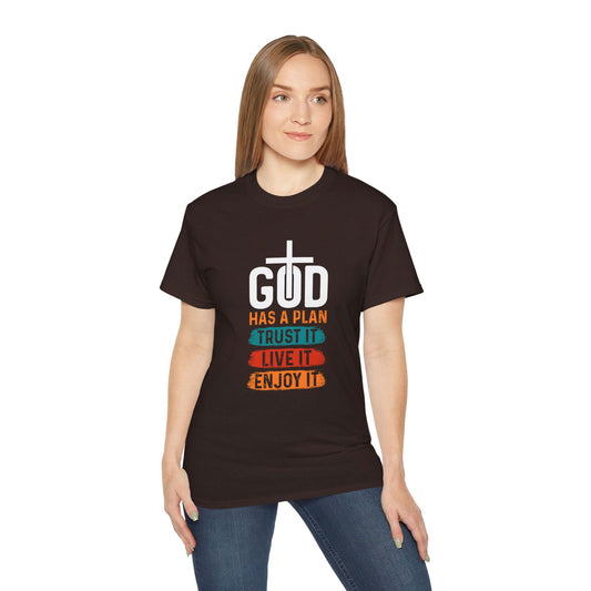 God Has A Plan Unisex Christian Ultra Cotton Tee - ClaimedbyGodDesigns