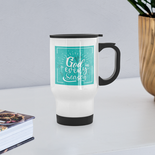 God In Every Season Christian Travel Mug - ClaimedbyGodDesigns