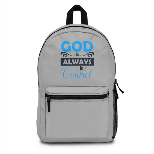 God Is Always In Control Christian Backpack - ClaimedbyGodDesigns