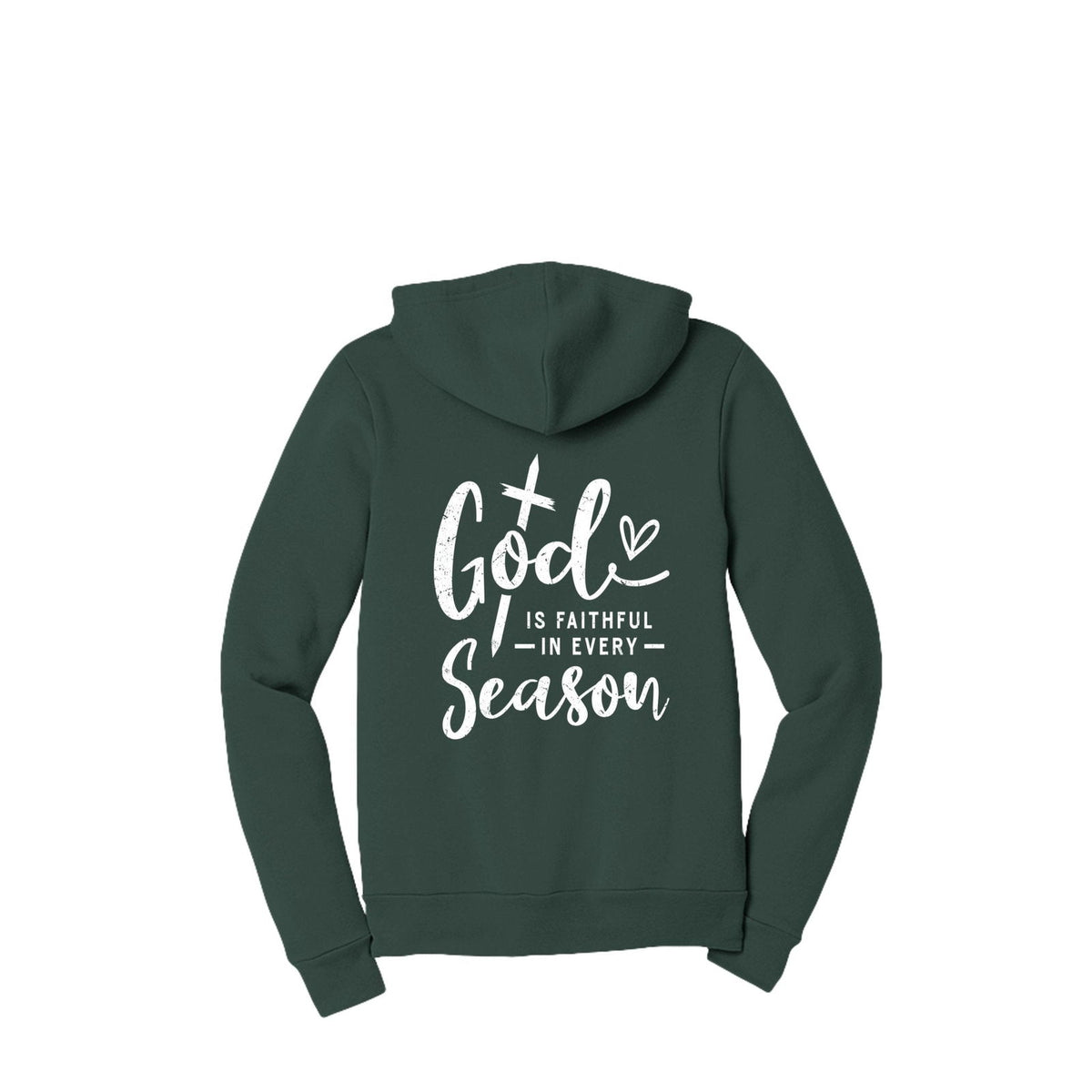 God Is Faithful In Every Season Unisex Christian Full-Zip Hooded Sweatshirt - ClaimedbyGodDesigns