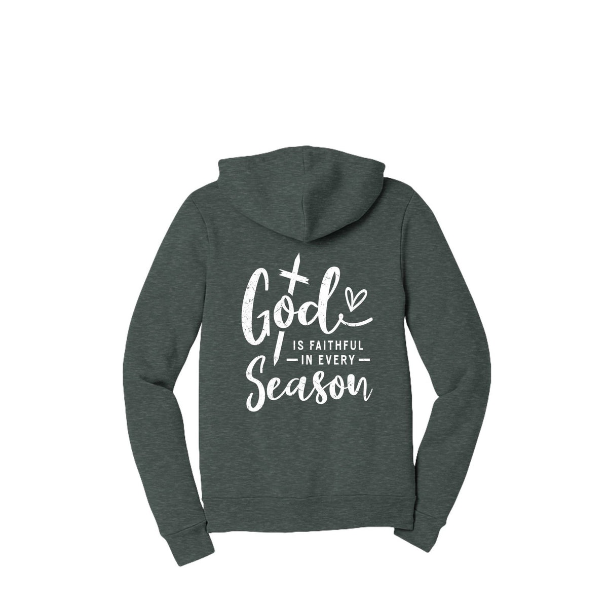 God Is Faithful In Every Season Unisex Christian Full-Zip Hooded Sweatshirt - ClaimedbyGodDesigns