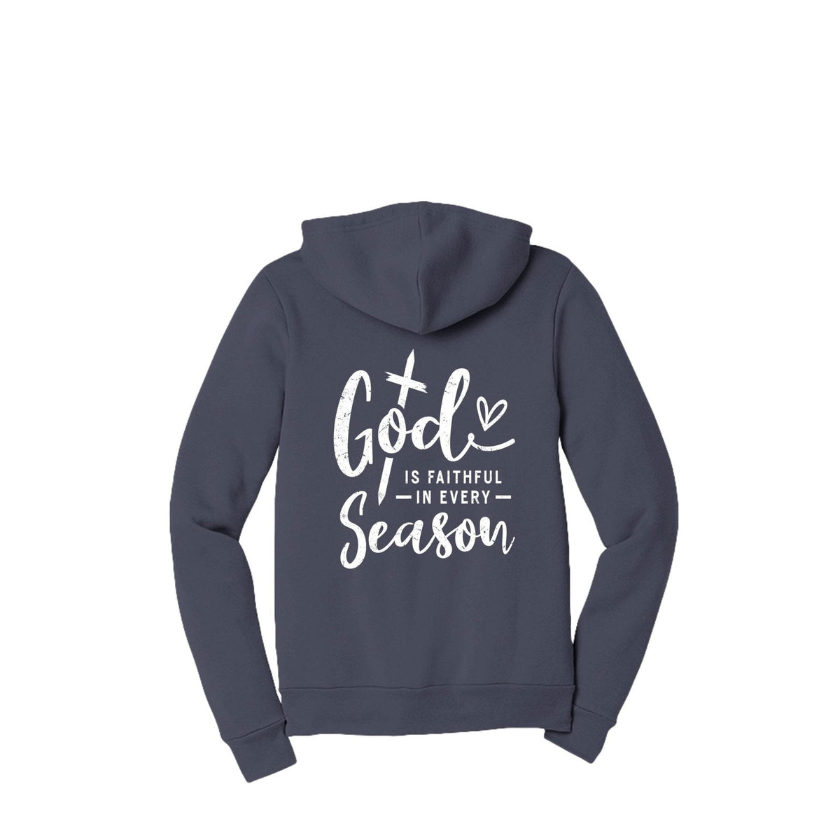 God Is Faithful In Every Season Unisex Christian Full-Zip Hooded Sweatshirt - ClaimedbyGodDesigns
