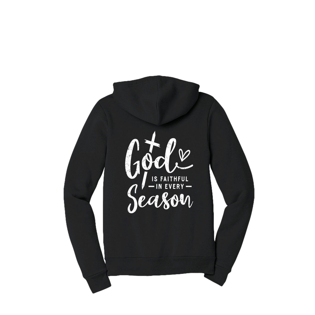 God Is Faithful In Every Season Unisex Christian Full-Zip Hooded Sweatshirt - ClaimedbyGodDesigns