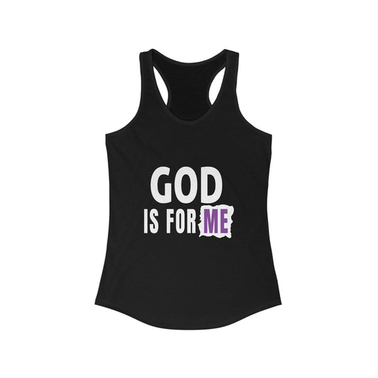 God Is For Me Women's Slim Fit Tank-top - ClaimedbyGodDesigns