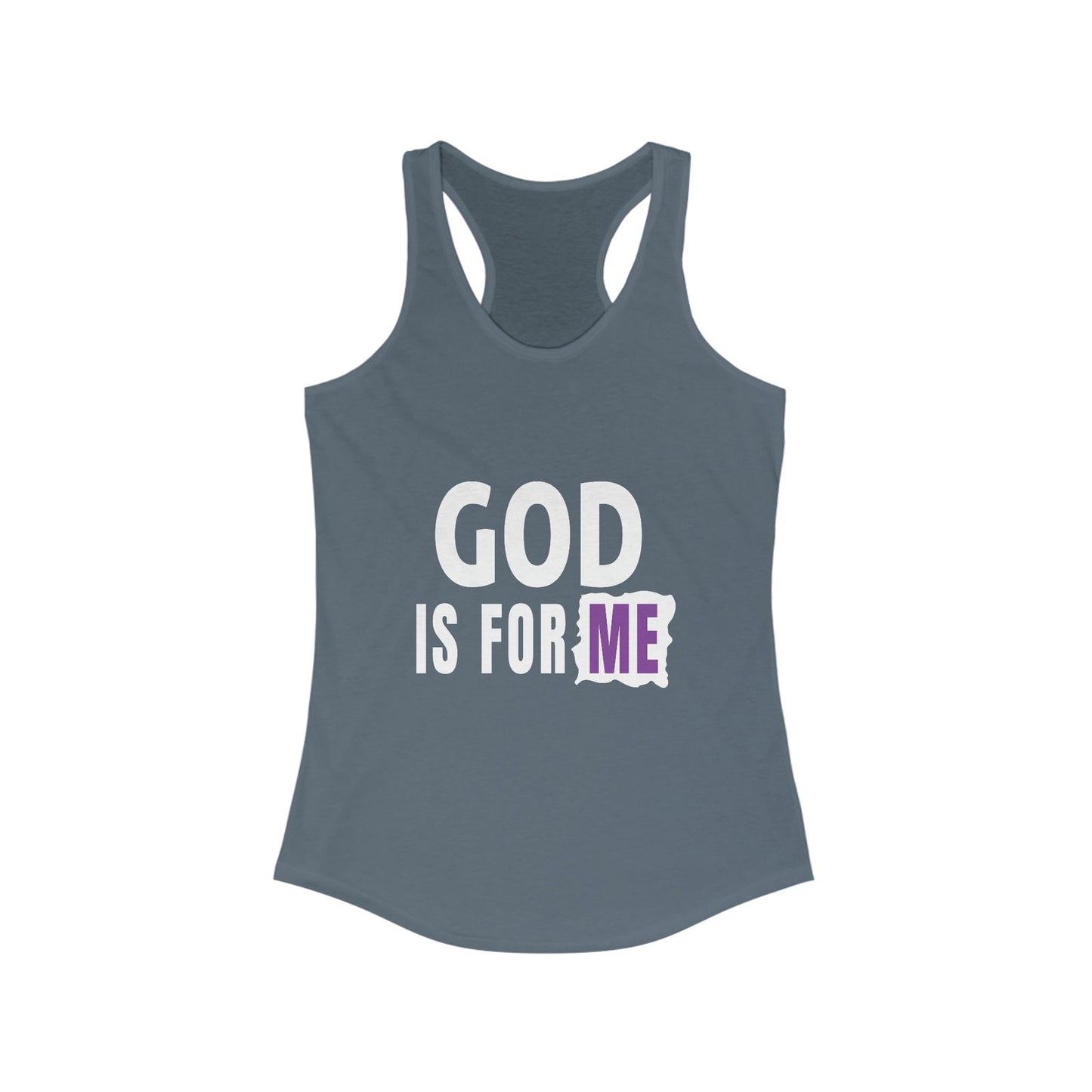 God Is For Me Women's Slim Fit Tank-top - ClaimedbyGodDesigns