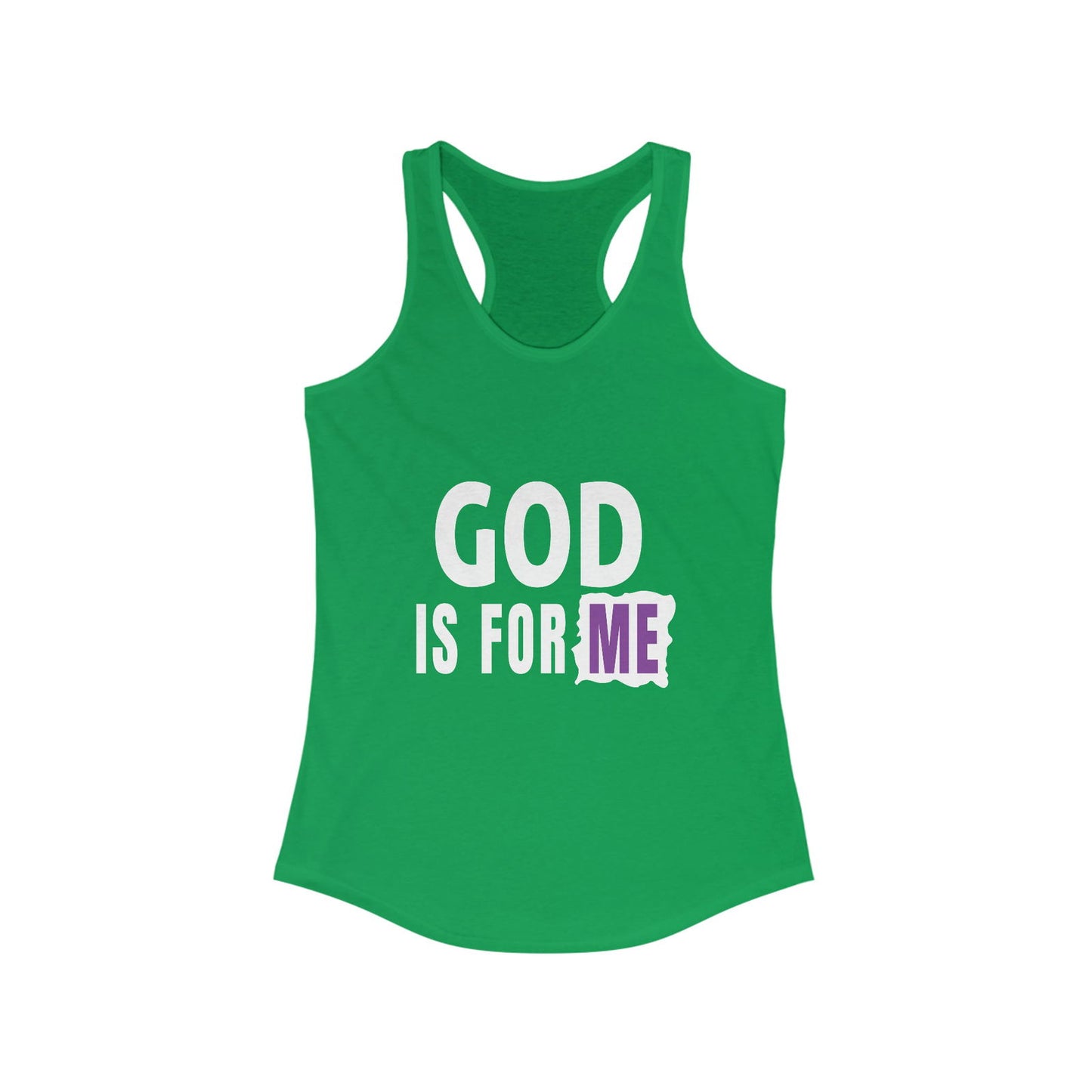 God Is For Me Women's Slim Fit Tank-top - ClaimedbyGodDesigns