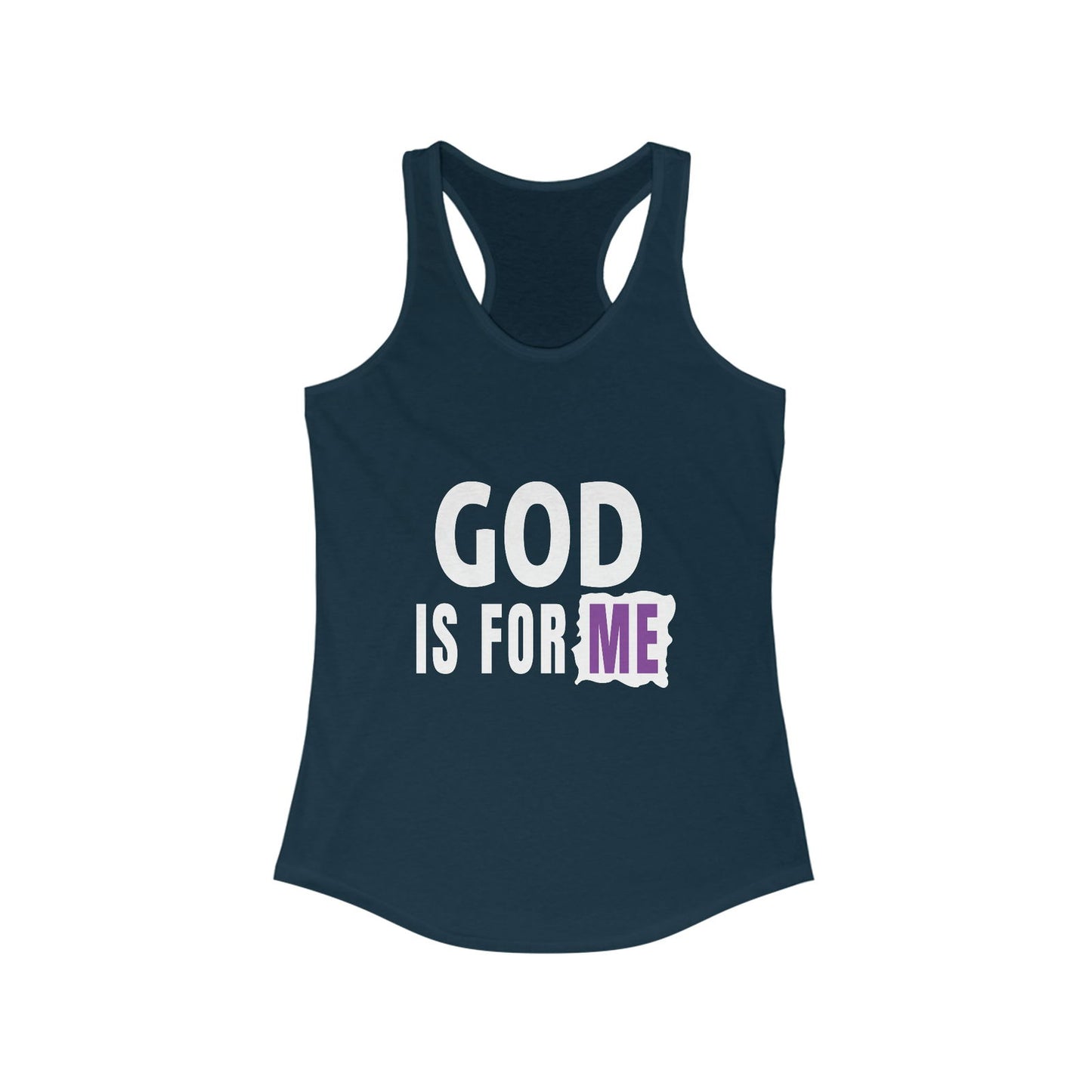 God Is For Me Women's Slim Fit Tank-top - ClaimedbyGodDesigns