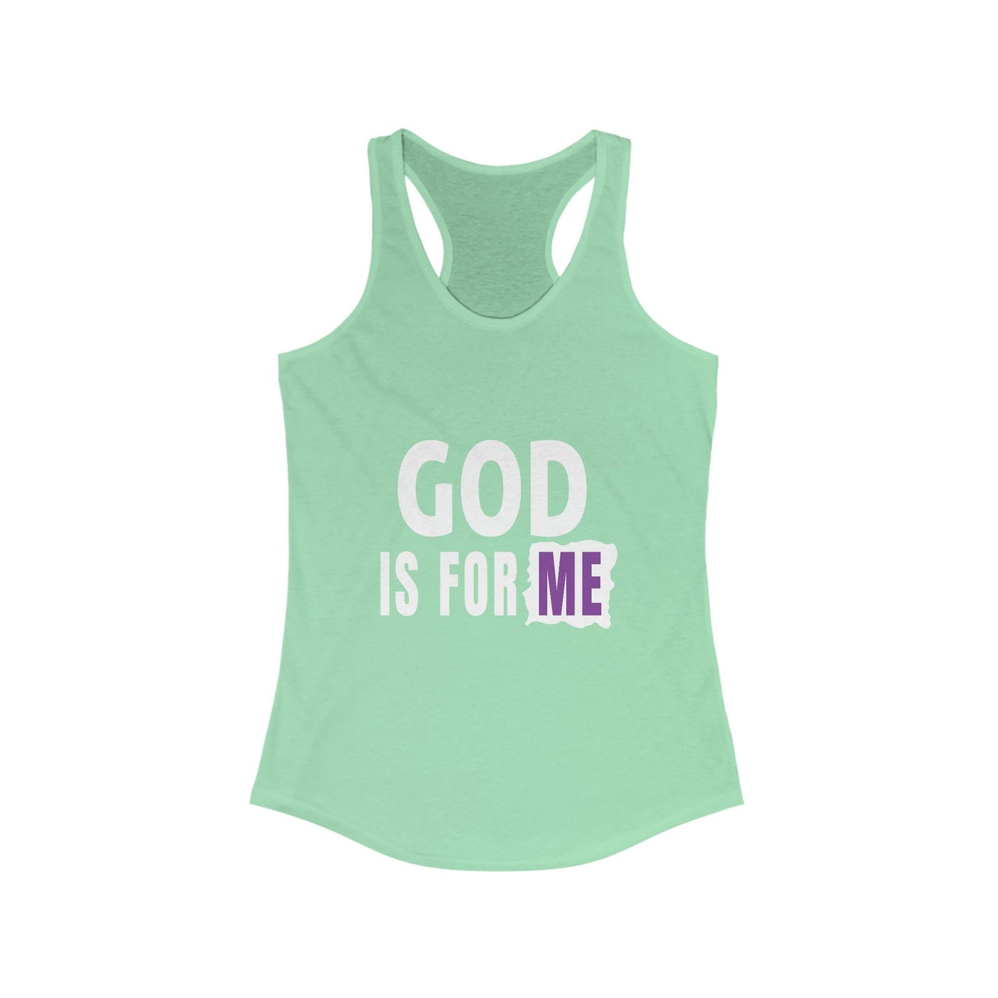 God Is For Me Women's Slim Fit Tank-top - ClaimedbyGodDesigns