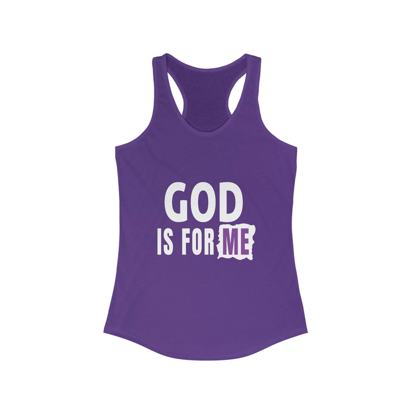 God Is For Me Women's Slim Fit Tank-top - ClaimedbyGodDesigns